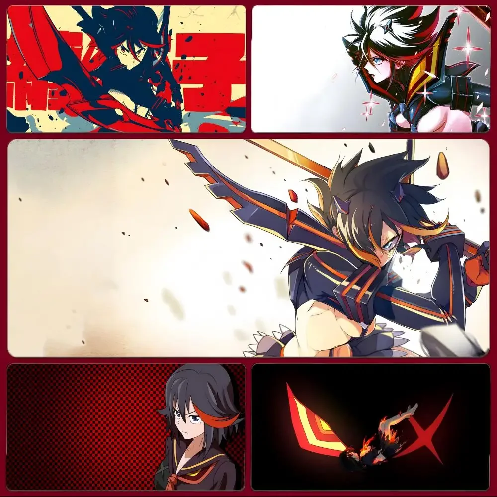 trigger action fashion anime K-Kill la Kill Mouse Pad Large Gaming Mousepad with Stitched Edges Thickened Desk Mat PC