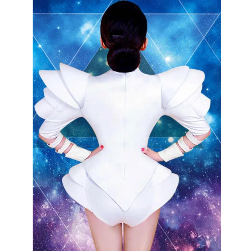 2025 kostiumy sceniczne kobiety klub nocny kombinezon ze strasami GOGO taniec body DJ wiodący taniec ubrania w stylu Rave piosenkarka strój sceniczny