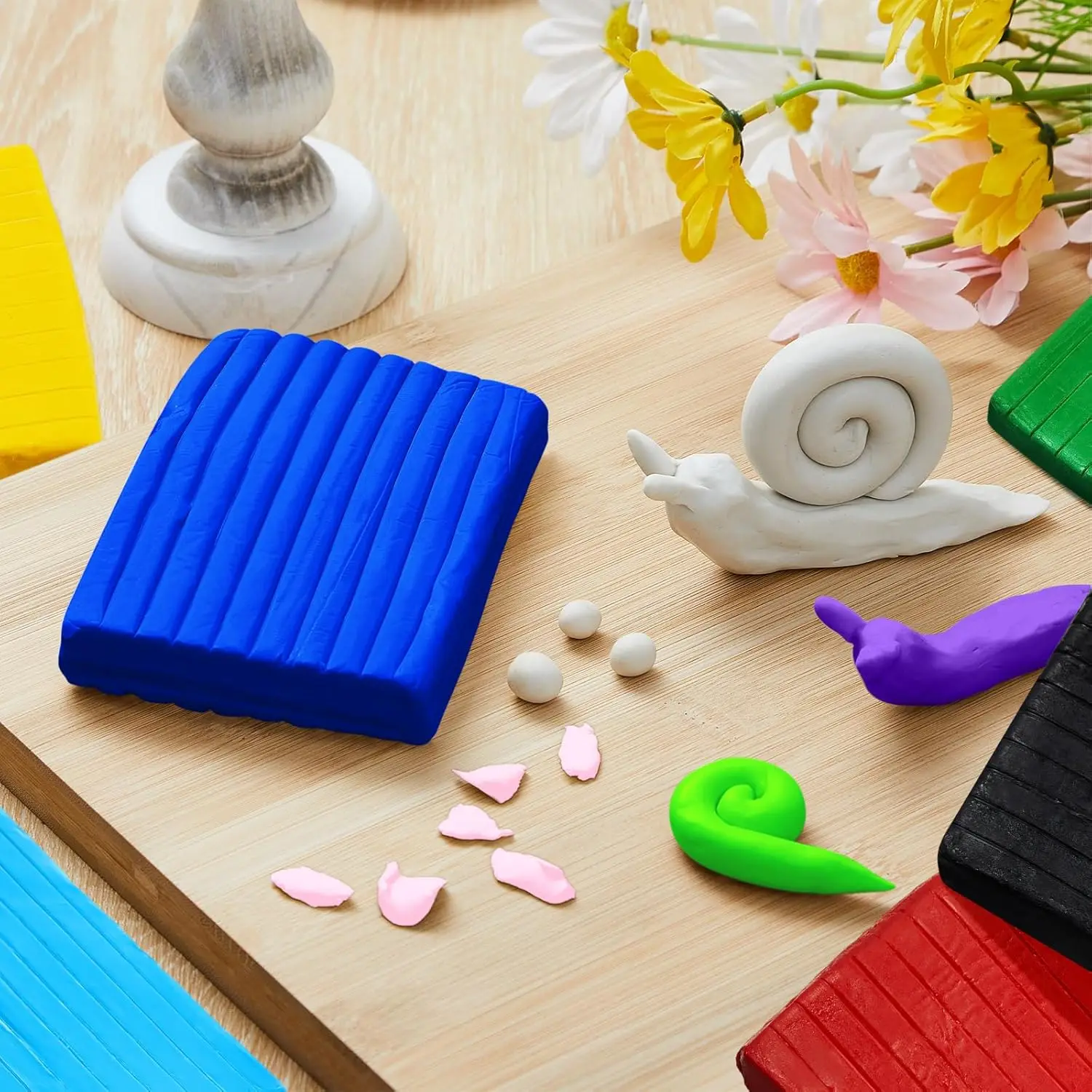 12 pièces 0.7 oz/couleur four cuisson argile petit bloc coloré polymère argile Kit sûr cuisson argile pour enfants artistes débutants fabrication de bijoux