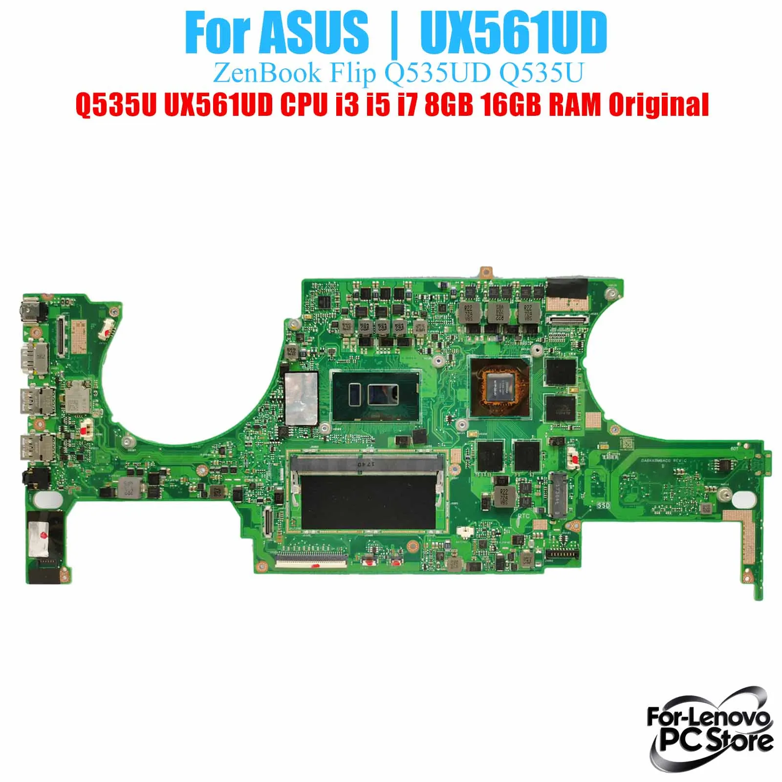 

UX561UD For ASUS ZenBook Flip Q535UD Q535U UX561UD​ UX561UD Laptop Motherboard​With CPU Laptop Mainboard