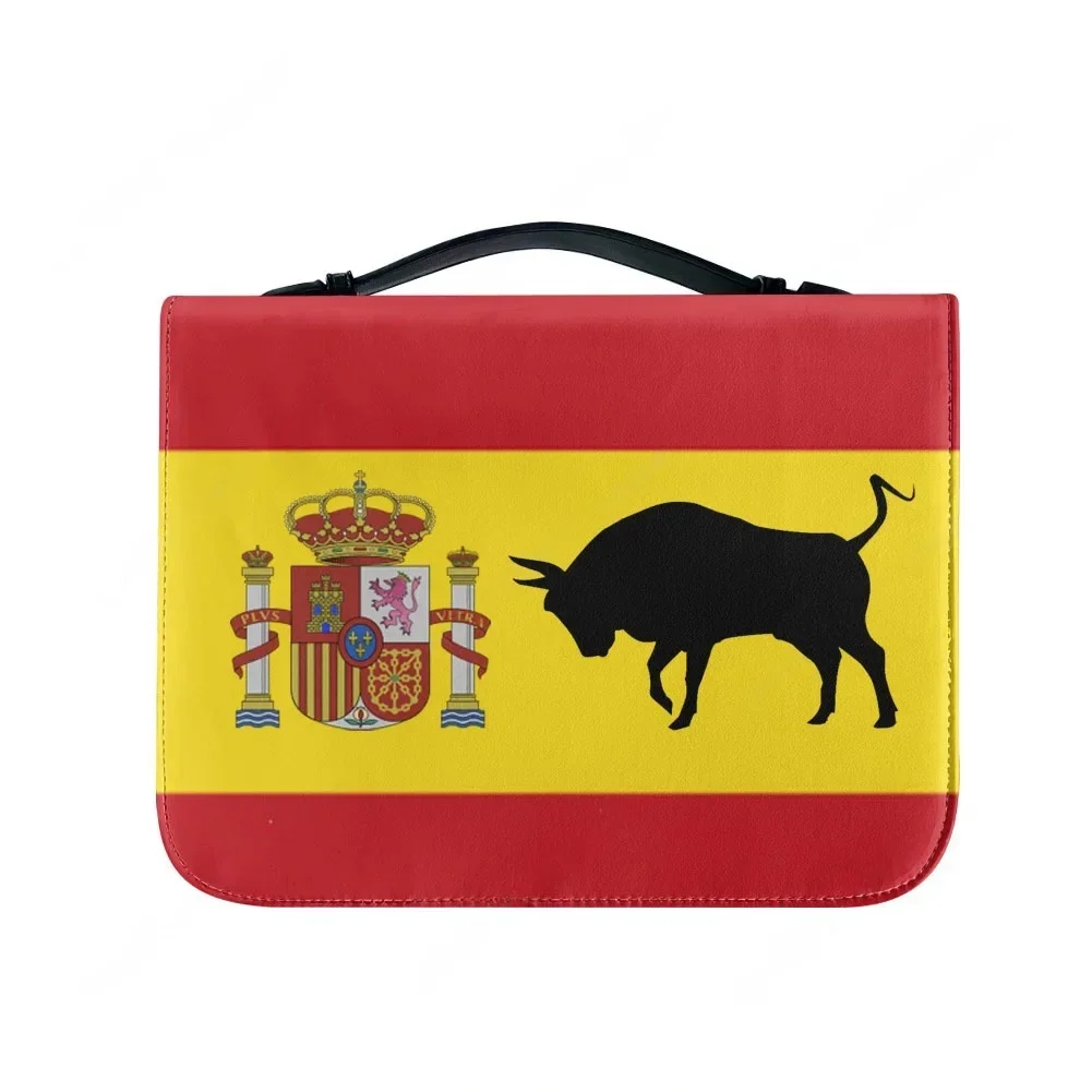 Spanish Bullfighting Graphic Bible Bag Christian Gifts Personalized Cover Bible Pack Waterproof Leather Bag Pockets Package Case