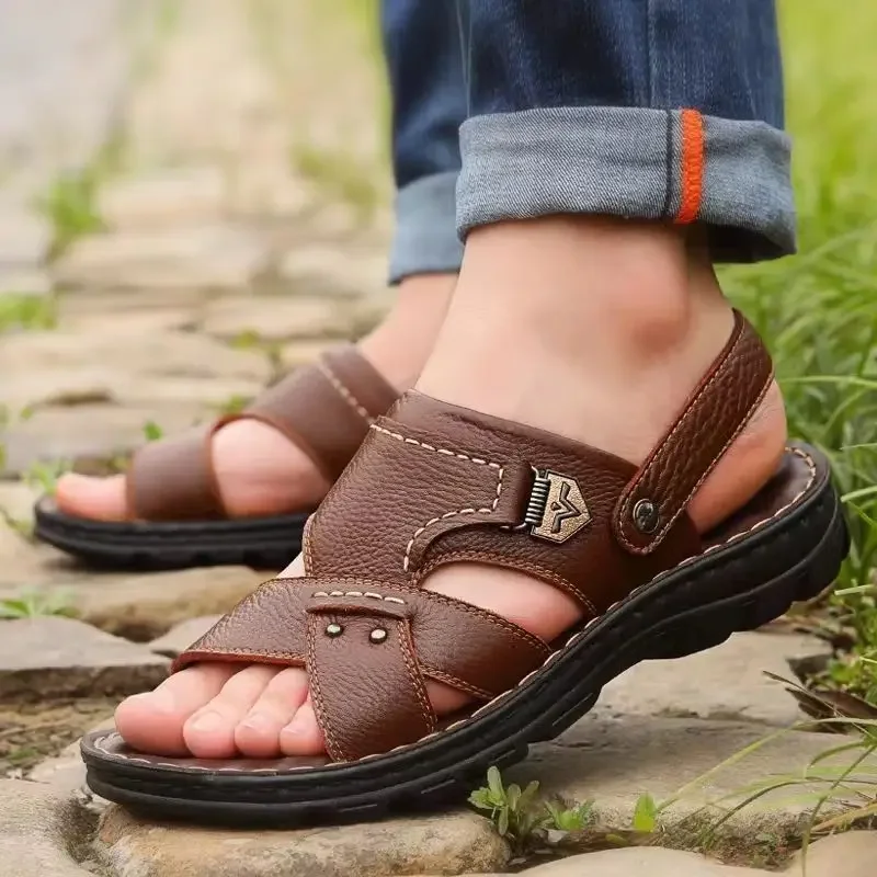 Daily Use Man Sandals Open Toe Rubber Plastic Summer 2024 Shoes for Men Expensives Cheap Liquidation New Fashion Japanese Design