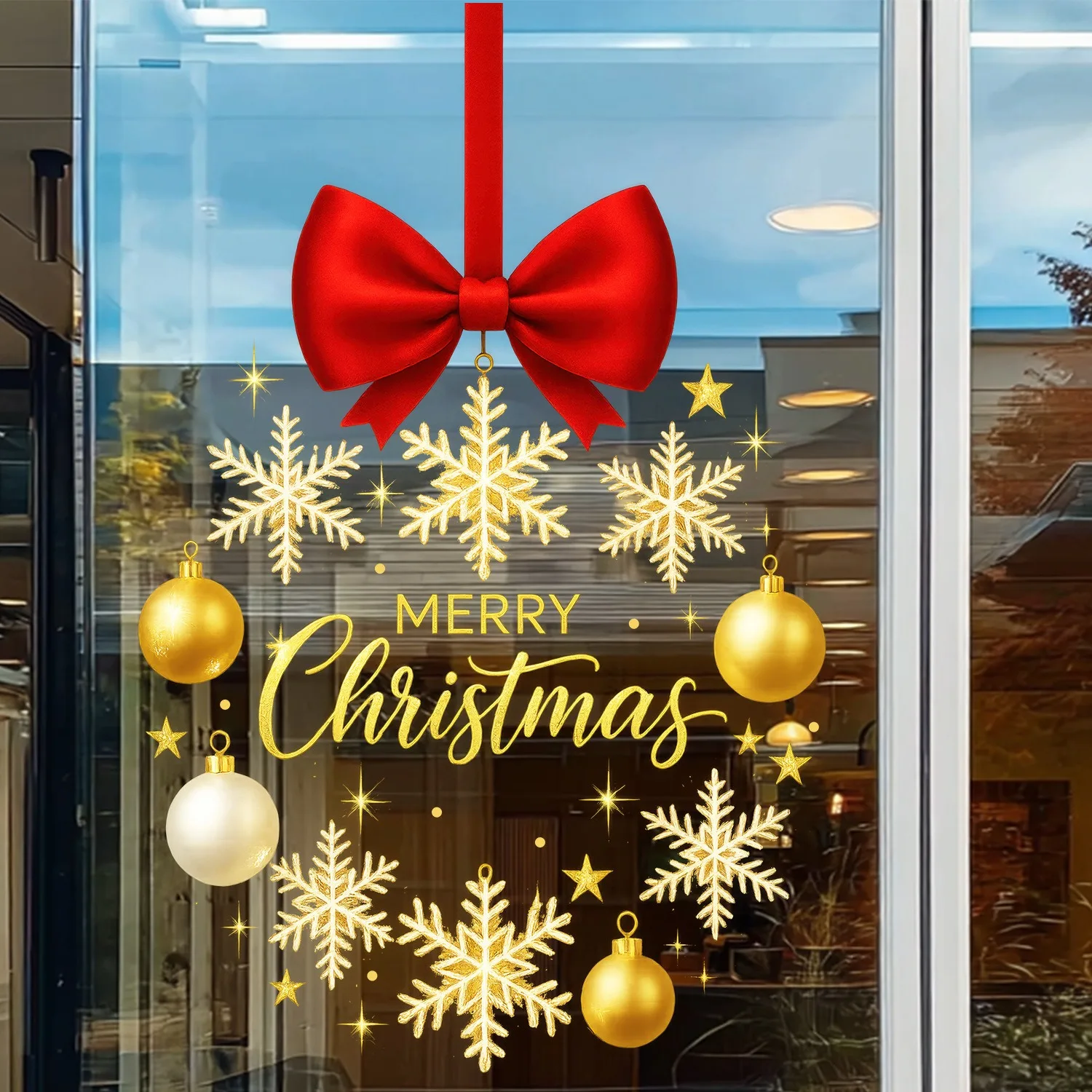 Pegatinas Navideñas de Copos d - Snowflake Window Decal reseña y precio