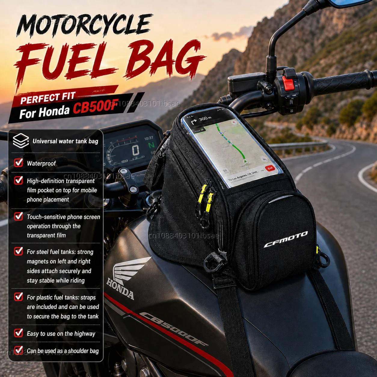 

NEW Universal Magnetic Fuel Tank Bag Motorcycle Phone Navigation Pack For Honda CB500F CB 500F CB500 F