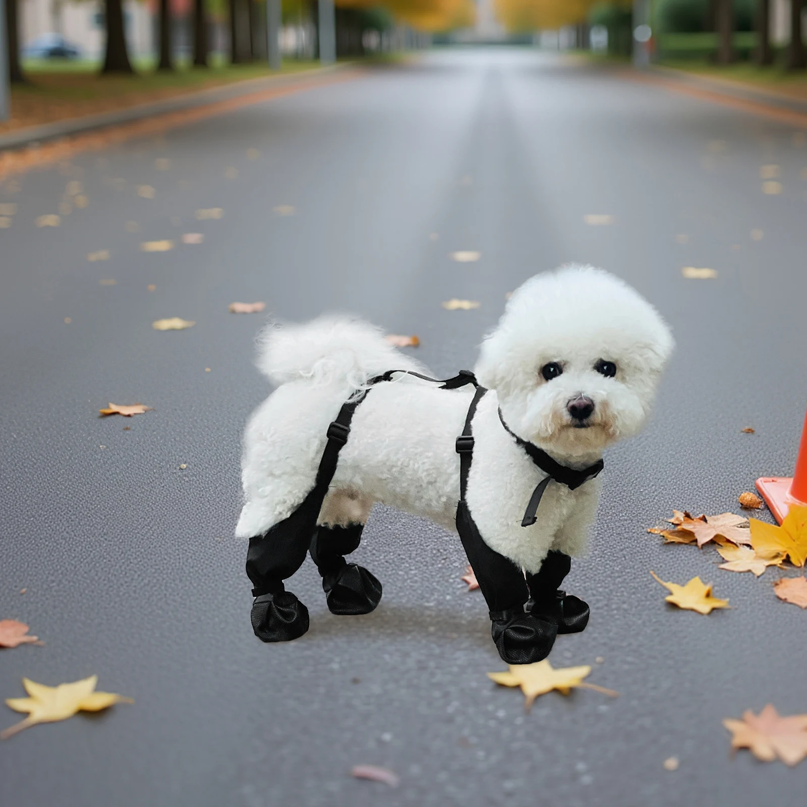 

1pc Dog Shoes Waterproof Anti Slip Booties for Outdoor Rain Puppies Reliable Polyester Material Comfortable Fit Pet Supplies