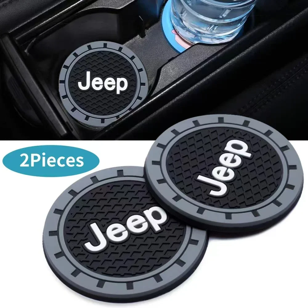 

Premium Silicone Cup Holder Pad Waterproof Car Interior Decoration Items for Jeep Compass Wrangler Grand Cherokee