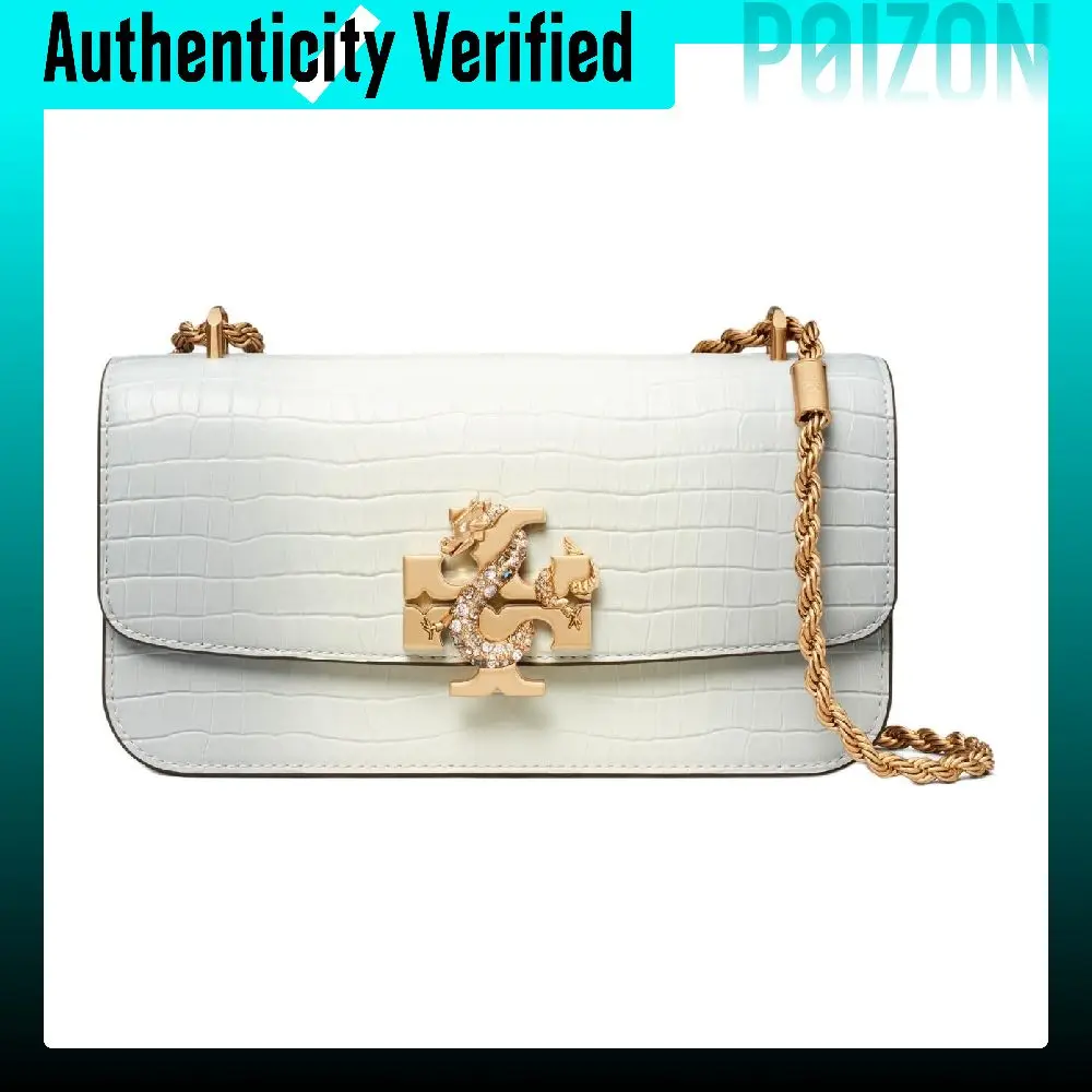 TORY BURCH Tory Burch Cow Leather Handbag, Shoulder Bag Women's Mist Gray & Warm White 154786-020