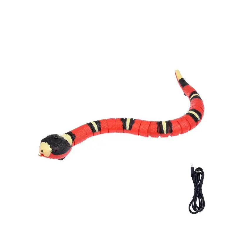 

Smart Sensing Snake Toys Cat Toys Realistic Tricky Prank USB Charging Smart Sensing Snake For Kids Toys And Games Accessories