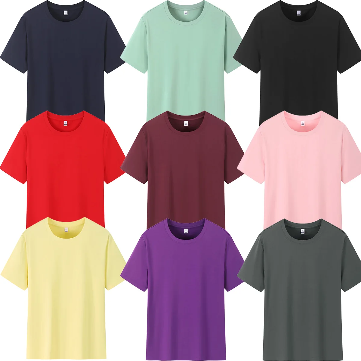 

Men's Round Neck T-shirt Casual Short Sleeved Top Summer Student Outfit Couple Outfit Multiple Colors Choose From