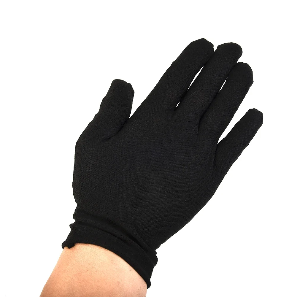 12 Pairs Black Cotton Gloves Soft Large Sensitive Cleaning Dry Moisturizing Hand Protection Household Protective Gloves Kitchen