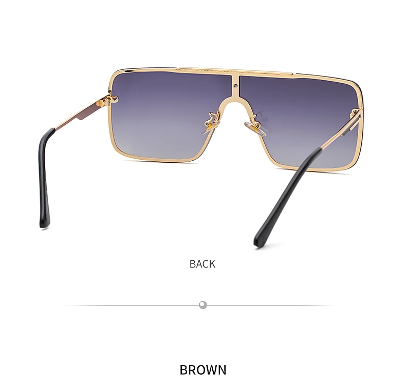 Übergroße Steampunk Einteiler-Sonnenbrille für Herren 2026 Luxusmarke Randlose Punk-Sonnenbrille für Männer Vintage Eyewear Shades – Detail 12