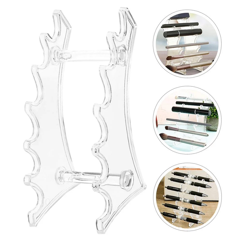 4 قطعة حامل قلم أكريليك على شكل قوس لقلم تحديد العيون ملمع الشفاه أقلام حبر جاف عرض البيع بالتجزئة حامل فرشاة للمكياج #1