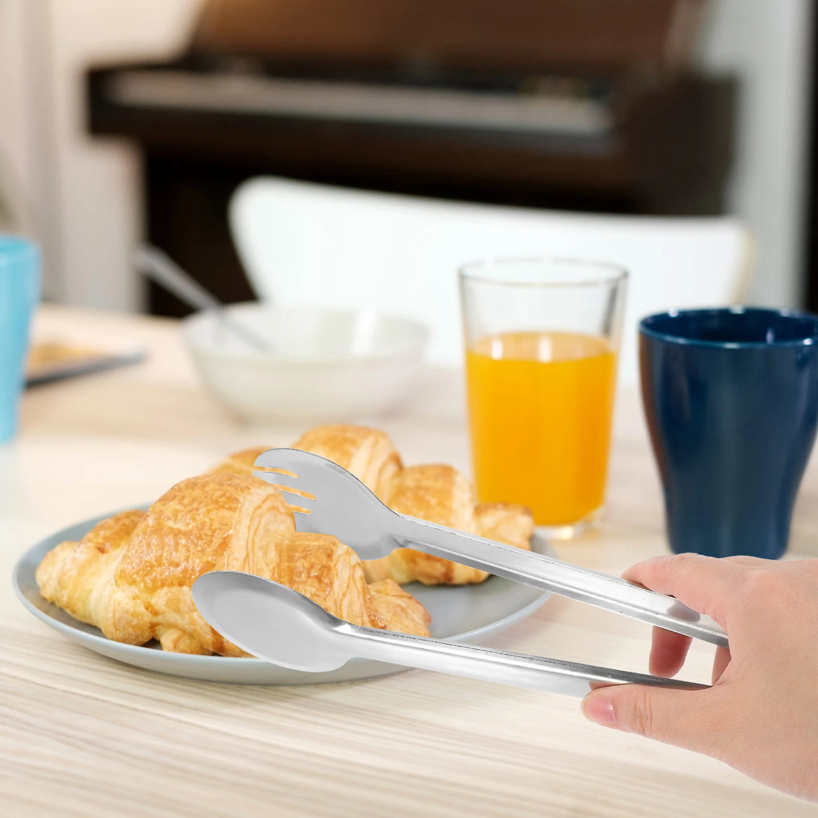 

Stainless Steel Kitchen Tools Kitchen Bread Steak Pasta Food Picking Tongs Gripper Food Tongs Smooth H