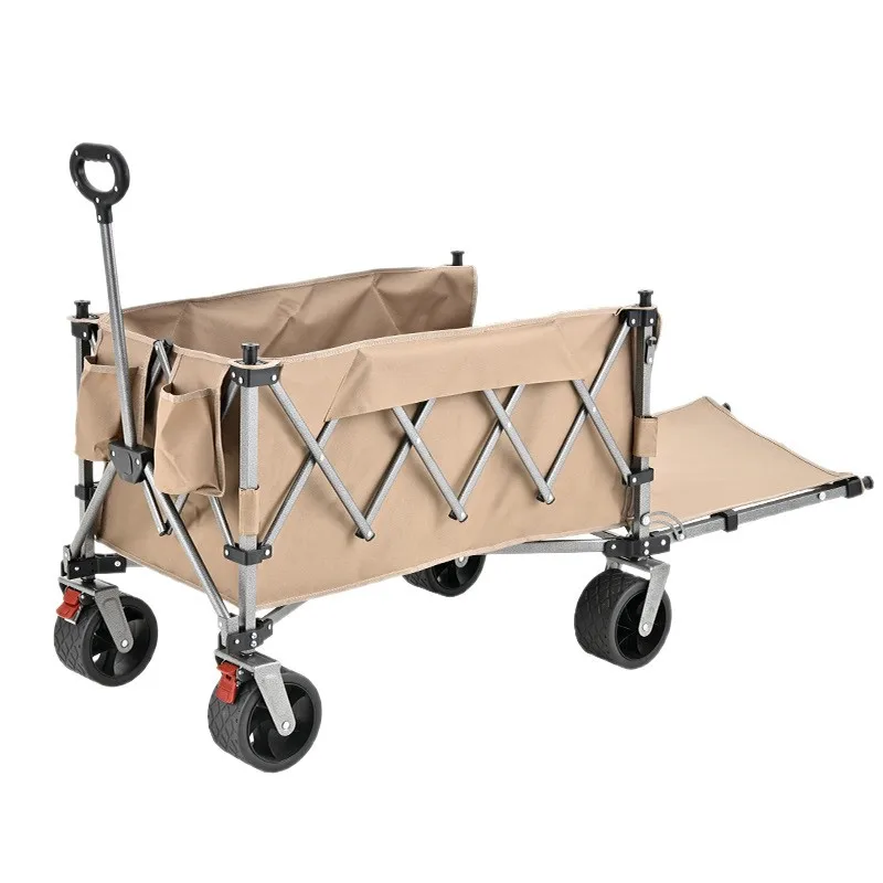 Camper gathering outdoor trolley folding storage extra-large camping picnic tractor multi-function