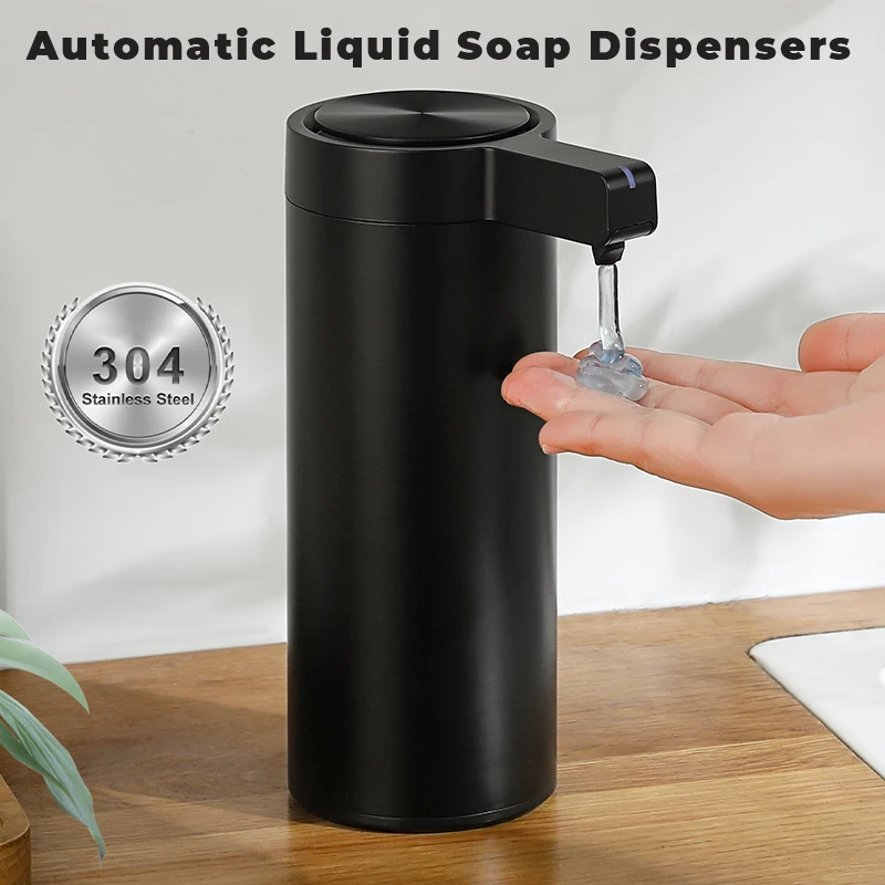 270ml Kitchen Soap Dispenser Automatic Sensor Hand Sanitizer Machine Intelligent Electric Body Wash Soap Dispenser 304 Stainl