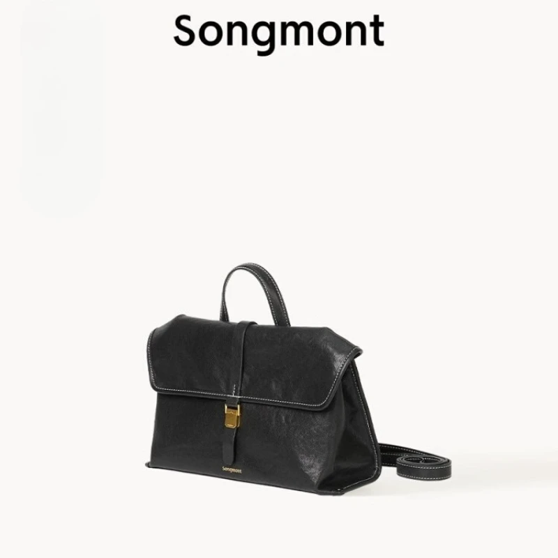 

Songmont mountain under a pine mountain line with travel small satchel vegetable tanned cowhide shoulder crossbody bag