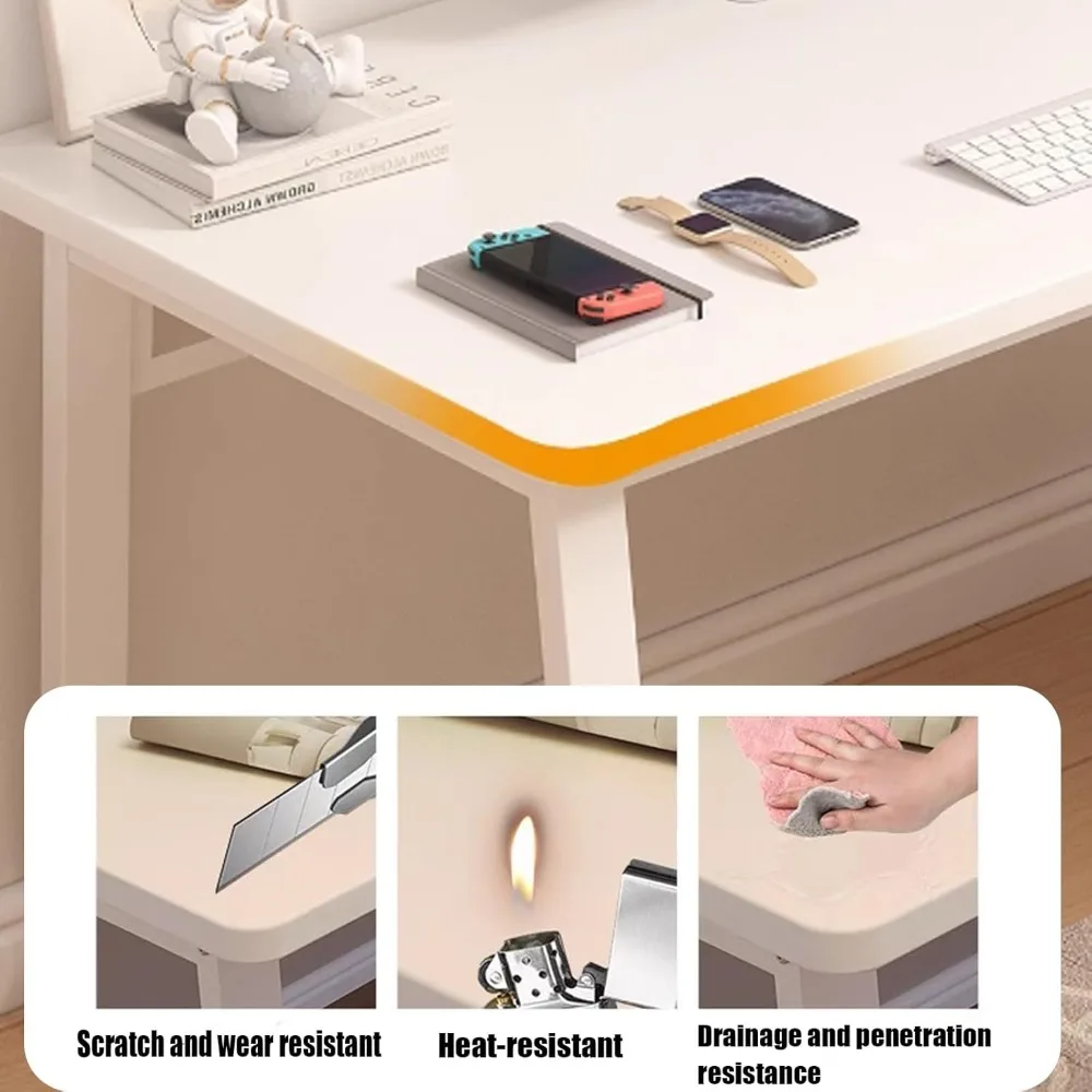 Computer Desk Modern Simple Style Desk for Home Office, 31.5 inch White Small Writing Table Study Corner Work Desk