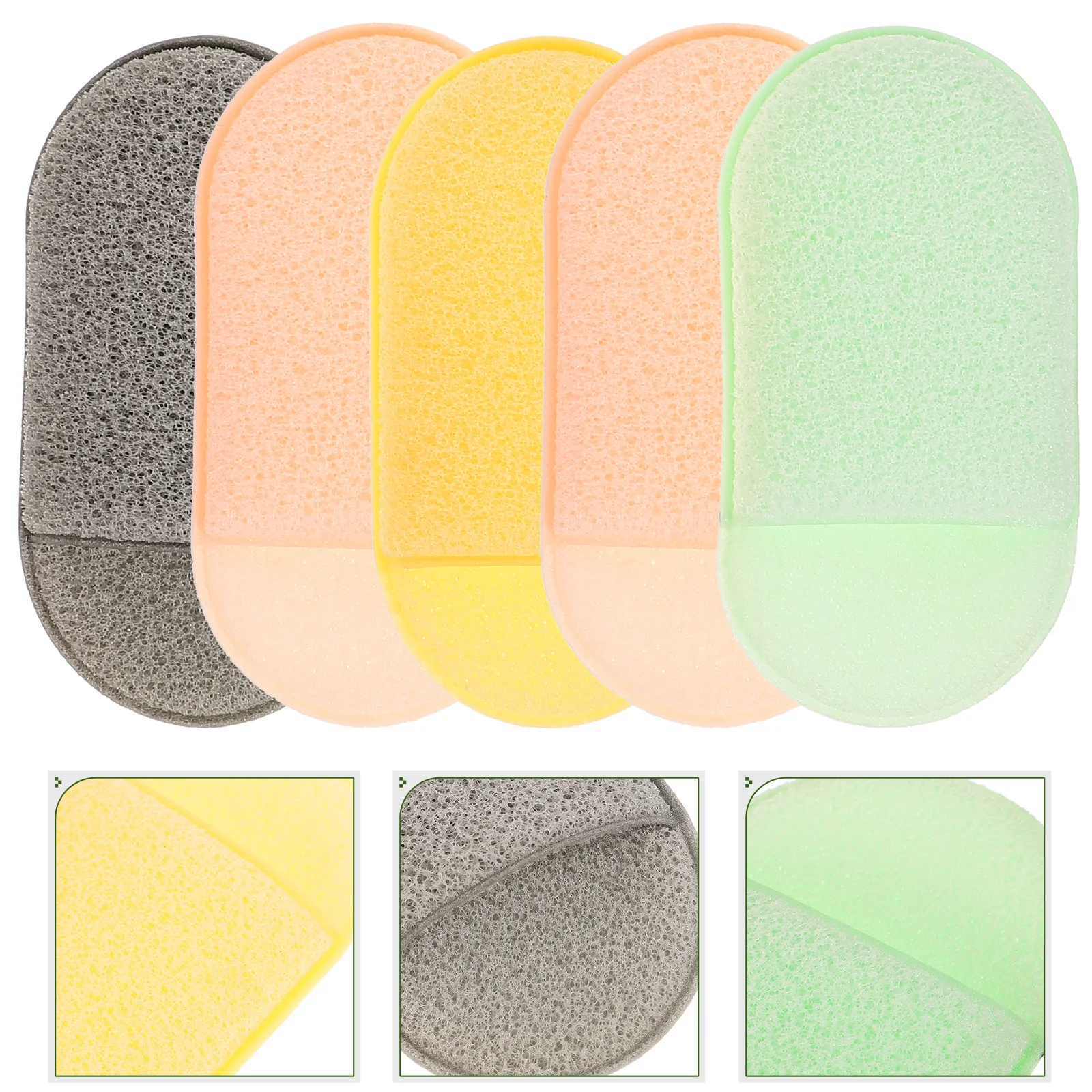5pcs Facial Sponges Reusable Makeup Sponges For Cleansing Sponge Exfoliating Face Pads Wash Beauty Tool