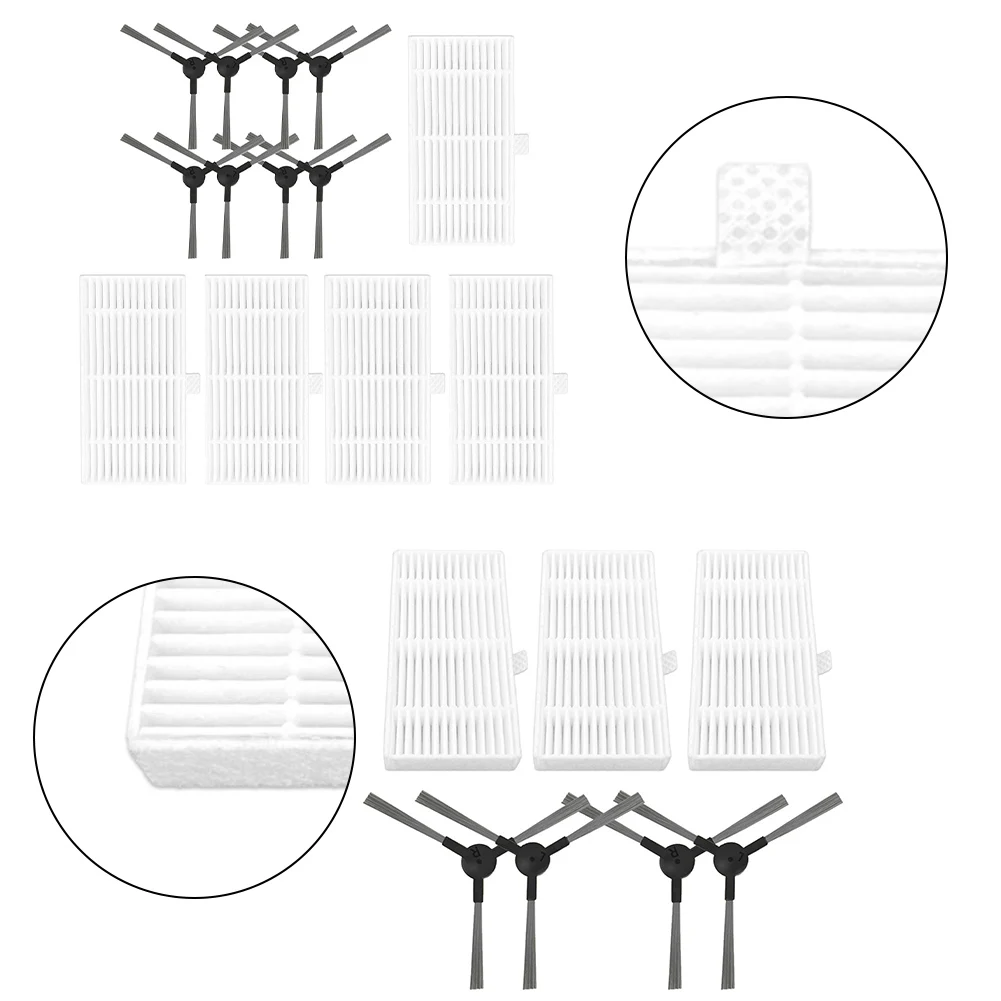 Essential Accessories Side Brush & Filter Set Tailored for Cecotec For Conga 999 For XTreme Robot Vacuum Cleaner