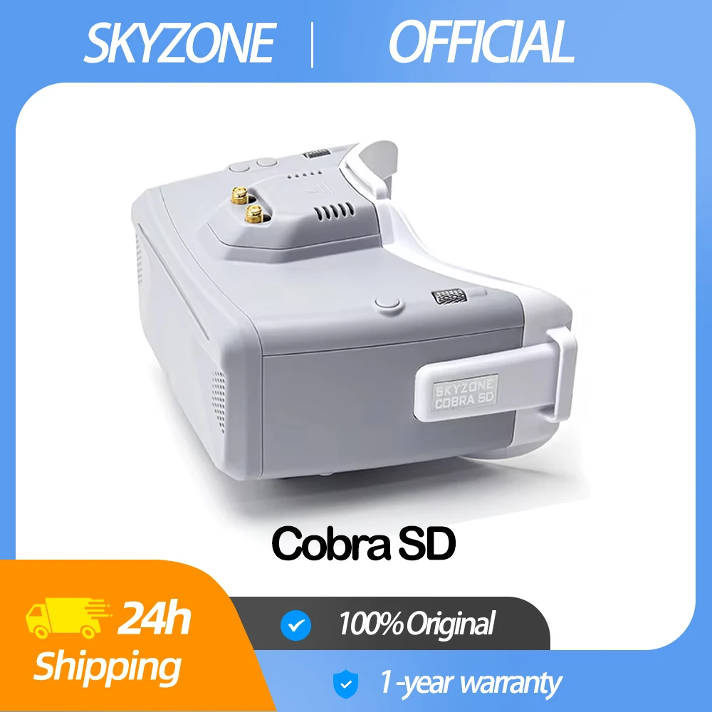SKYZONE COBRA SD FPV Goggles 4.3 inch LCD 800X480 Screen 5.8G 48CH Diversity Receiver Bulit in with Heat-Sink Fan for RC Drones - image 1 of 5