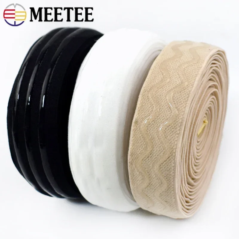 

2-8M 25/30mm Elastic Band for Sewing Bra Strap Underwear Rubber Bands Clothes Belt Non-slip Silicone Stretch Tape DIY Accessory