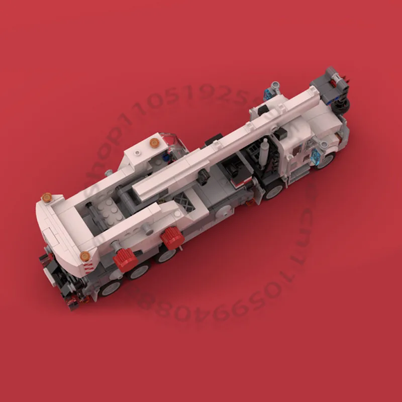 738 ELEMENTÓW Transportowy Samochód Ciężki Żuraw Budowlany MOC Personalizowany Modułowy Zestaw Klocków Prosty Edukacyjny Zrób To Sam Prezent na Festiwal