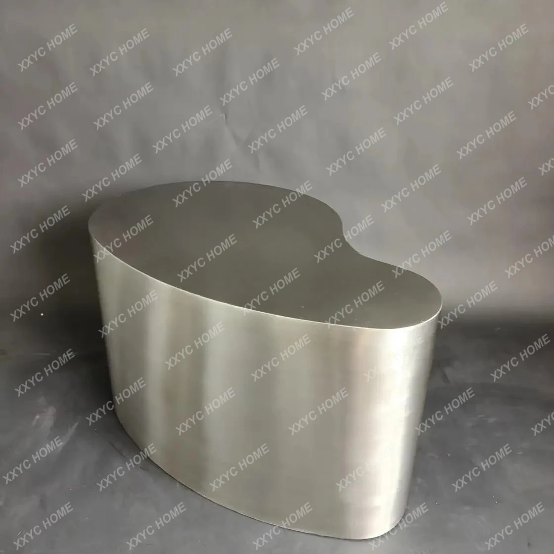Nordic light luxury stainless steel simple Nakajima water table creative special-shaped display table living room coffee table image 5