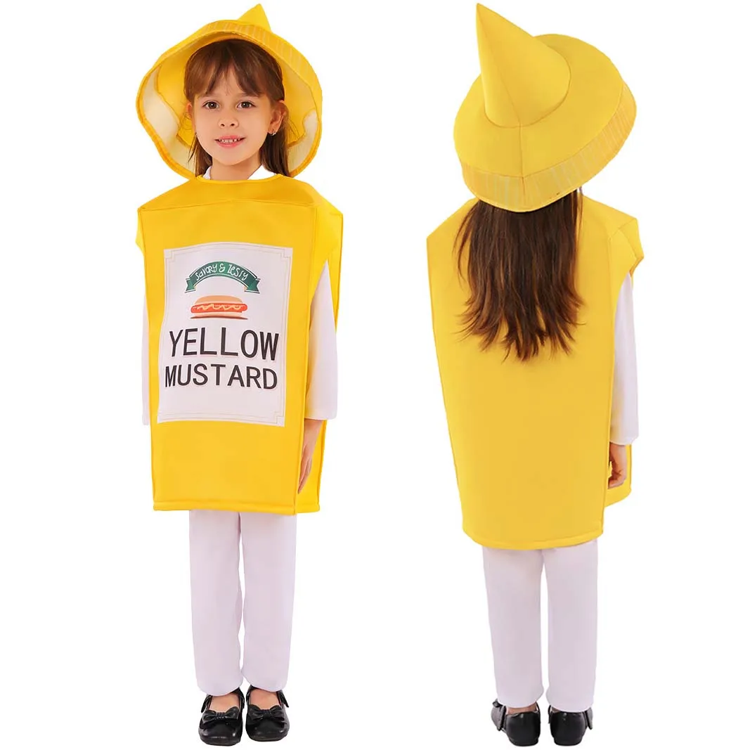 Halloween Funny Boys Girls Pizza Slice Costume da cibo per bambini