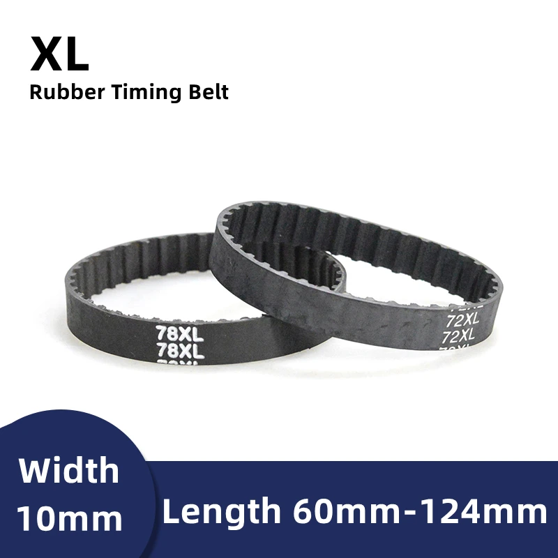 XL Rubber Synchronous Belt Width 10mm Length 60mm-124mm Synchronous Wheel Synchronous Belt Closed-loop Synchronous Belt