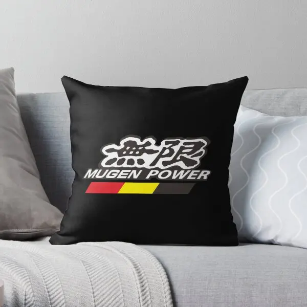 Mugen Power Sticker Sign Type R  Printing Throw Pillow Cover Throw Fashion Bed Bedroom Cushion Pillows not include One Side