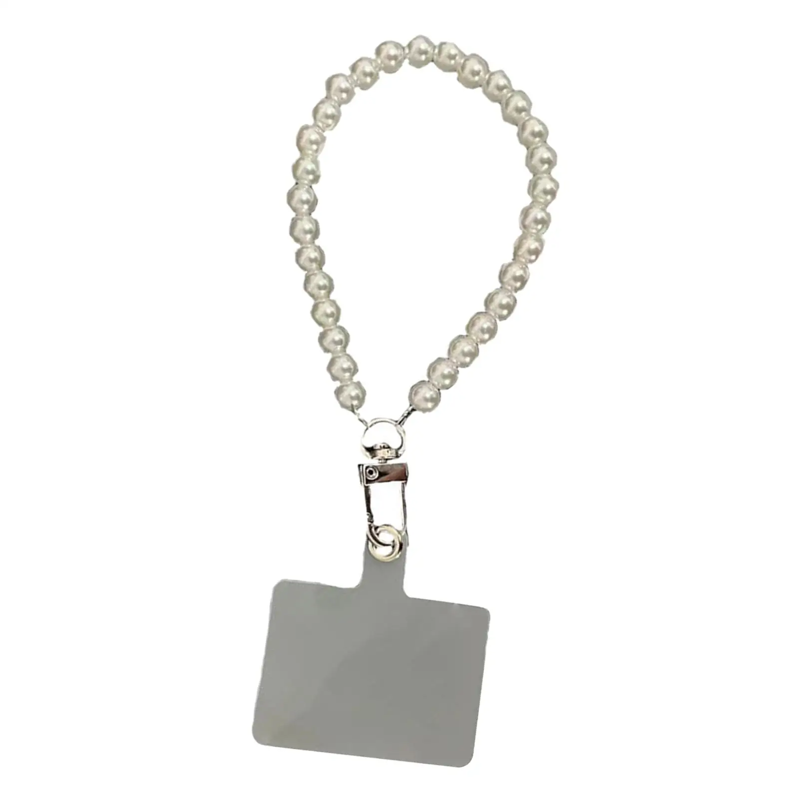 

Phone Strap with Phone Gasket Temperament Cute Hanging Pendant Anti Lost Beaded Phone Chain Detachable Phone Lanyard for Women