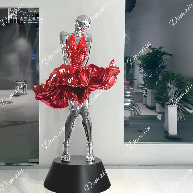Creative KTV Bar Mechanical Ji Ornament Large Electroplating Empty Mountain Foundation Decoration Trend FRP Soft Decoration