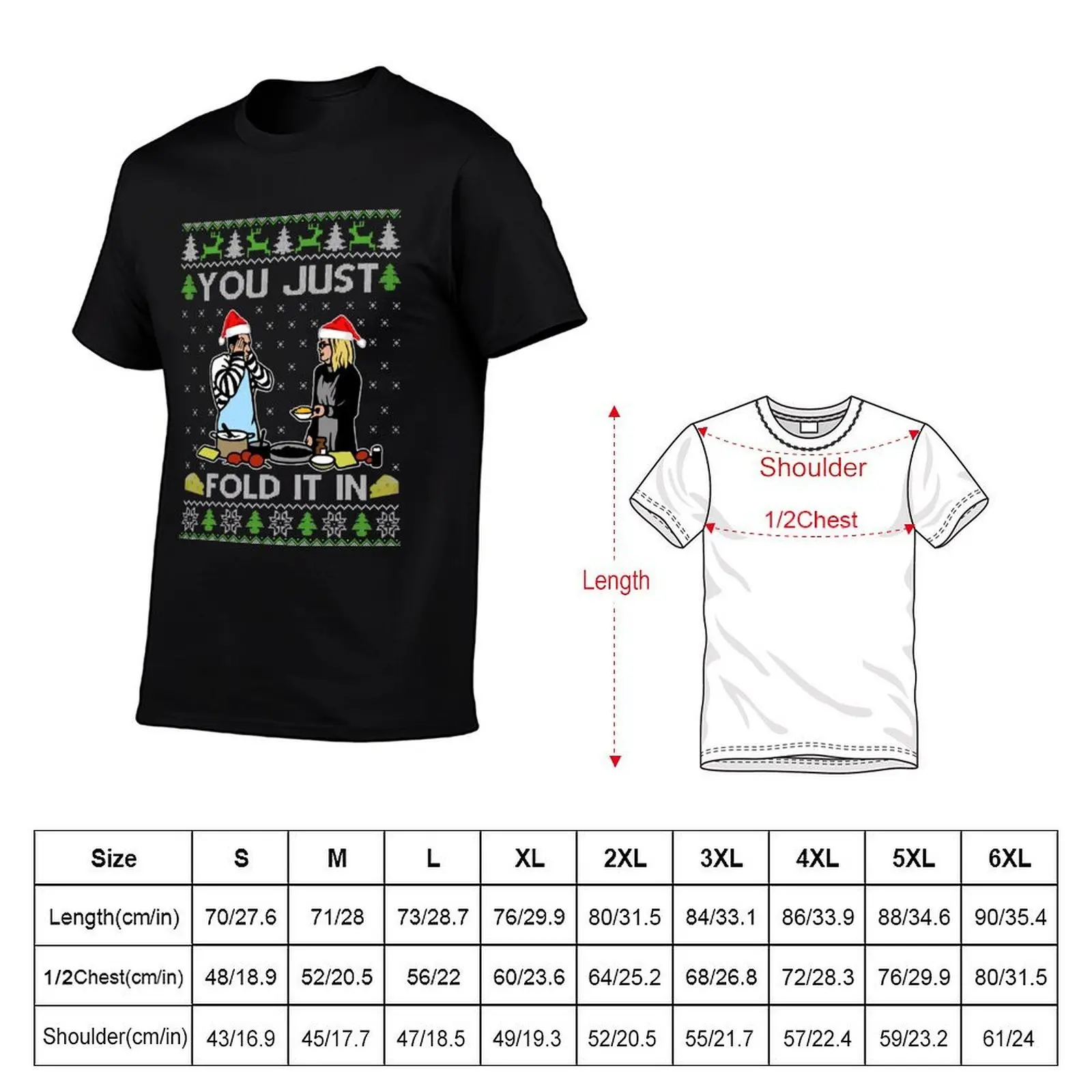 Ugly sweater You Just Fold It In Fold In The Cheese T-Shirt tops anime shirt mens graphic t-shirts hip hop