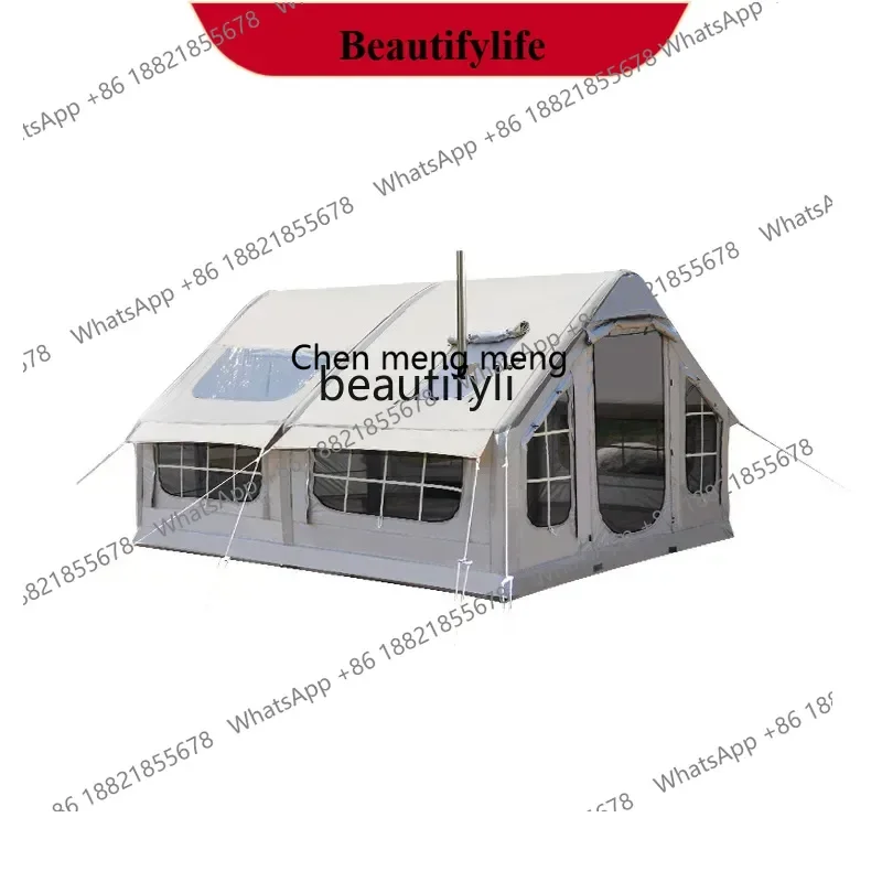

X Outdoor Inflatable Tent 6-8 People Automatic Large Space Two Rooms One Hall Picnic Tent