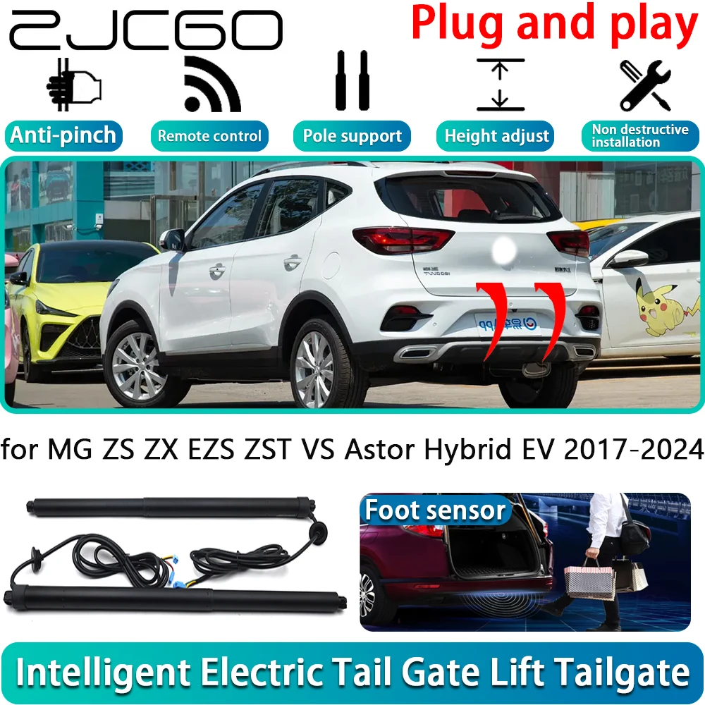 

ZJCGO for MG ZS ZX EZS ZST VS Astor Hybrid EV 2017-2024 Car Electric Powered Tailgate Power Liftgate Automatic Tailgate System