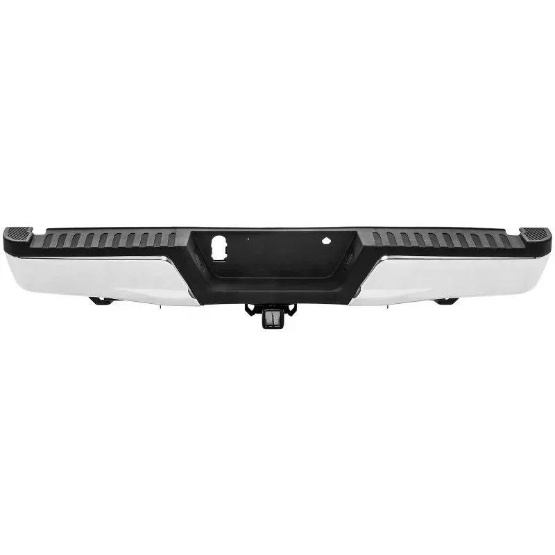 

Compatible With Chrome Rear Bumper for 15-20 F-150 W/Tow Hitch W/O Sensor Holes