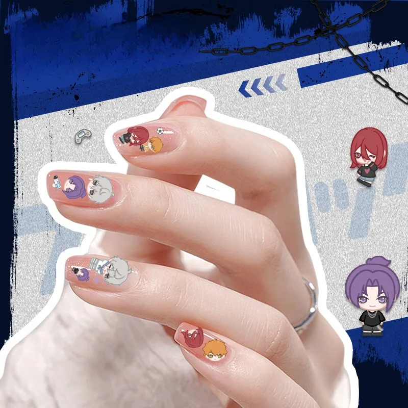 Isagi Yoichi Chigiri Hyoma Bachira Meguru Kuon Wataru Colorful Nail Art 3D Chic Embossed Stickers Youth DIY Decoration Tools