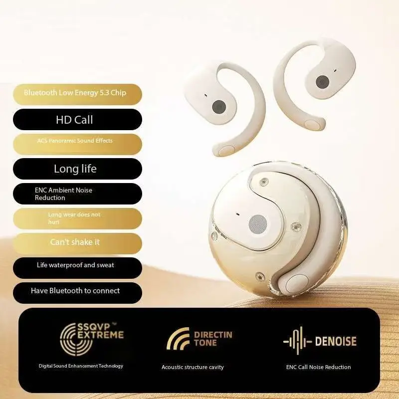 New feature small coconut ball TWS Bluetooth headset ear-mounted OPEN6 super lon