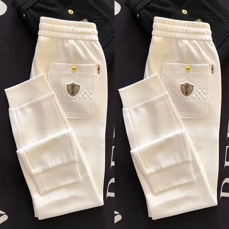 

2025 pineapple pattern men's casual pants spring and autumn new elastic sweatpants loose