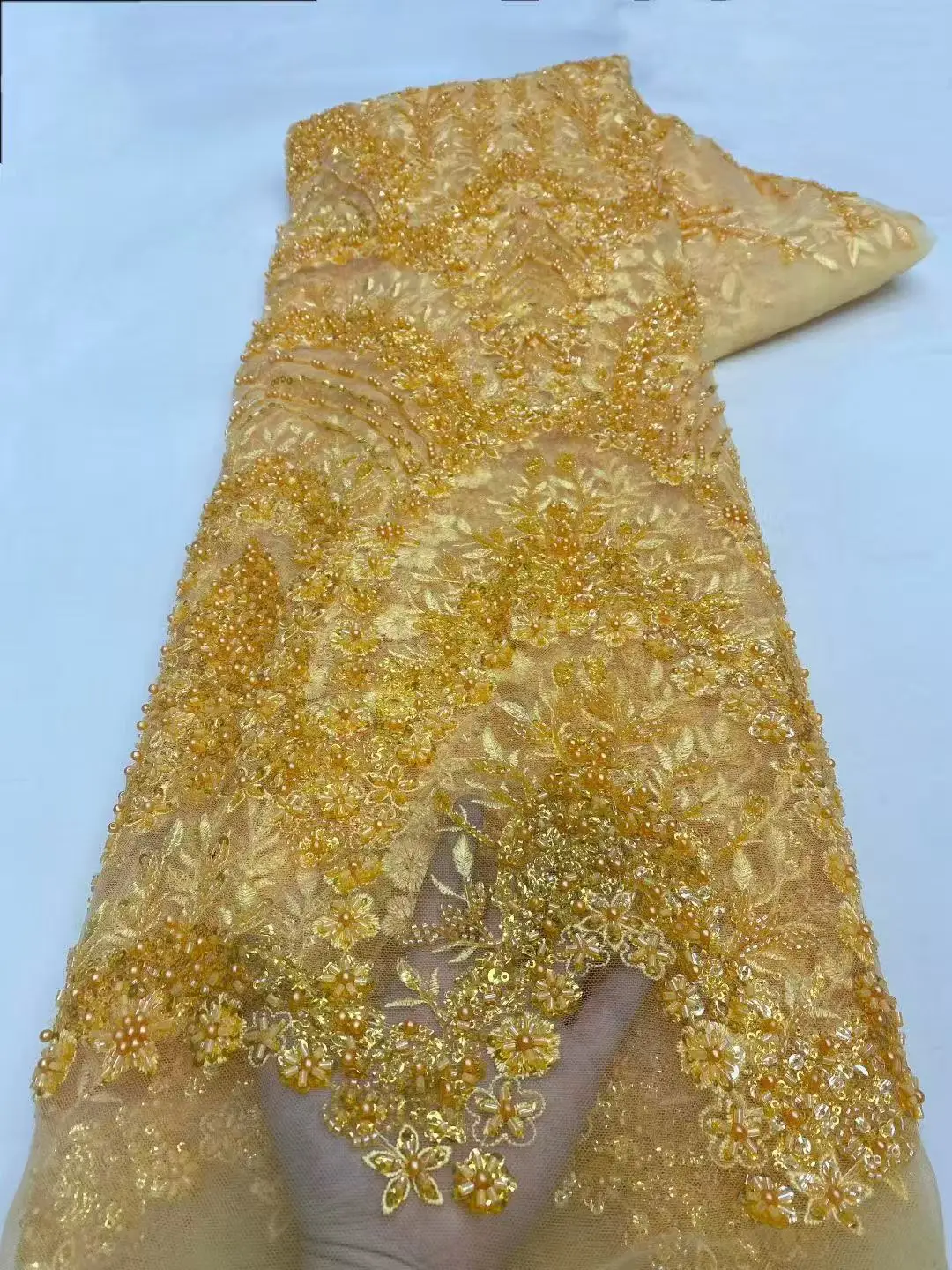 

Роскошная африканская кружевная ткань высокого качества с блестками, кружевная вышивка, сетчатая ткань с бисером для женщин, свадебные платья