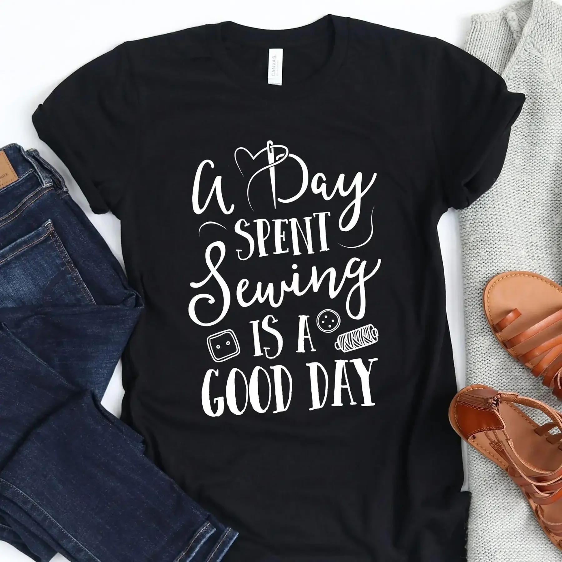 A Day Spent Sewing Is Good T Shirt Lover I Love s For Grandma