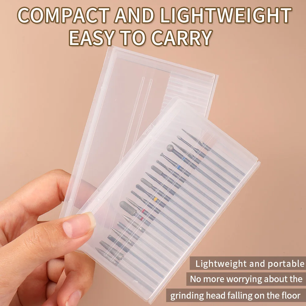 Support de foret à ongles Transparent en acrylique, 24 trous, boîte de rangement, vitrine Portable anti-poussière, vernis Gel et outil d'art des ongles œil de chat