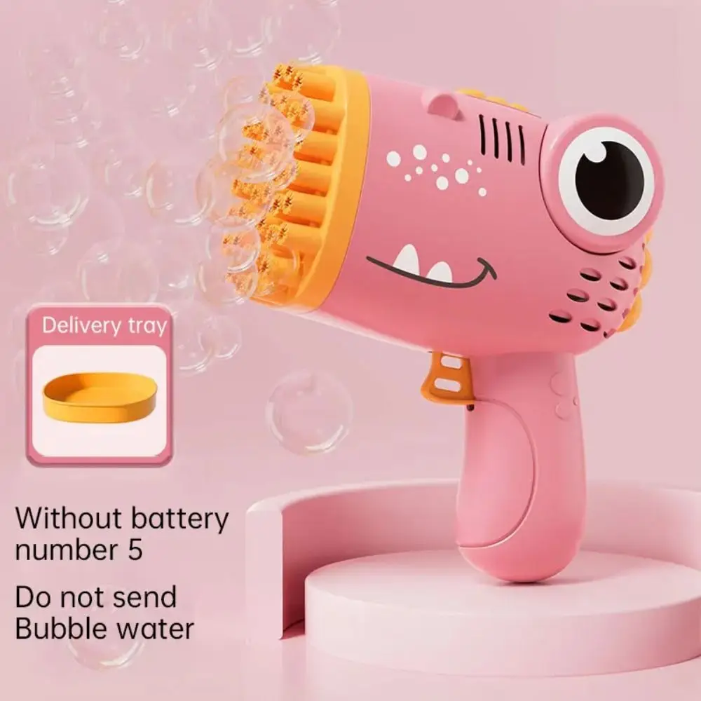 Birthday Gift Plastic Bubble Gun Pink Green 40 Holes Rainbow Rocket Outdoor Fun Automatic Rocket Launcher Kid