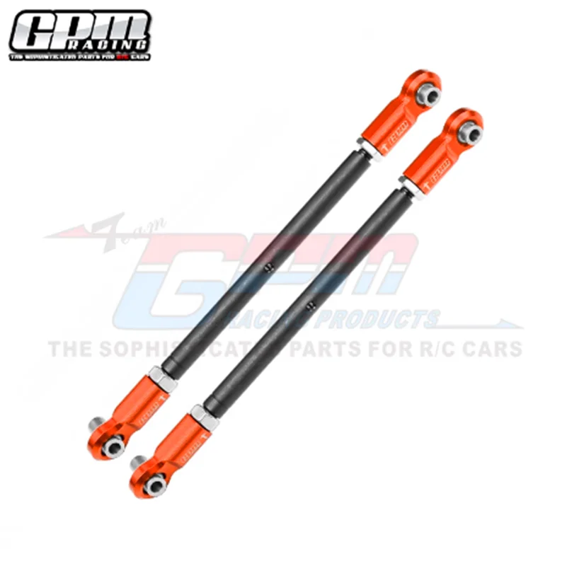 GPM 4140 Carbon Steel Front Steering Rod & 7075 Alloy Ends Adjust For TRAXXAS 1/5 X-Maxx 8S  7897# GPM RC Parts