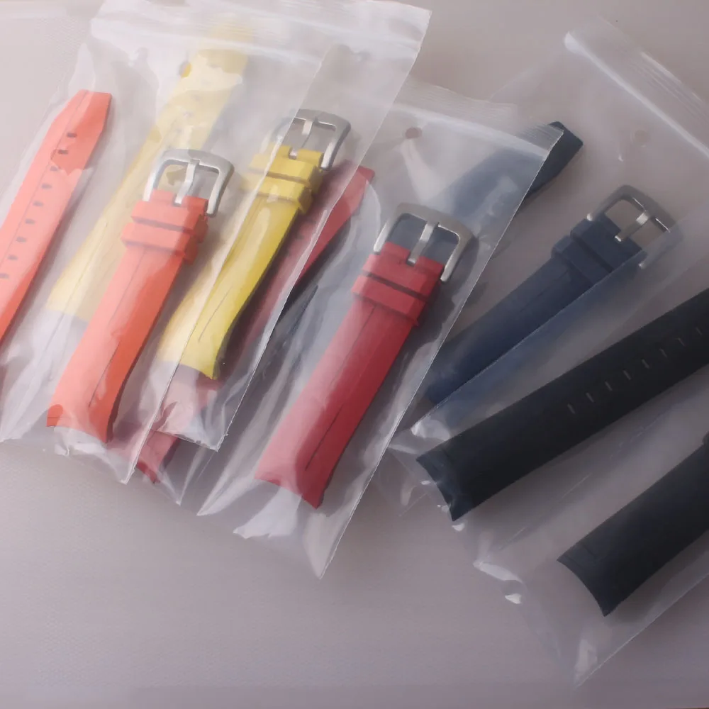 21mm Rubber Watchband For Tissot 1853 Diving T120 Curved End Silicone Strap Wristbands Bracelets Waterproof Black Orange Yellow