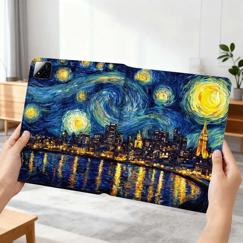 

Чехол для планшета Xiaomi Mi Pad Mini 4 5 6 7 SE Pro Plus Redmi Pad 2 SE 2025 8.8 11 с рисунком в стиле масляной живописи, складной, подарок