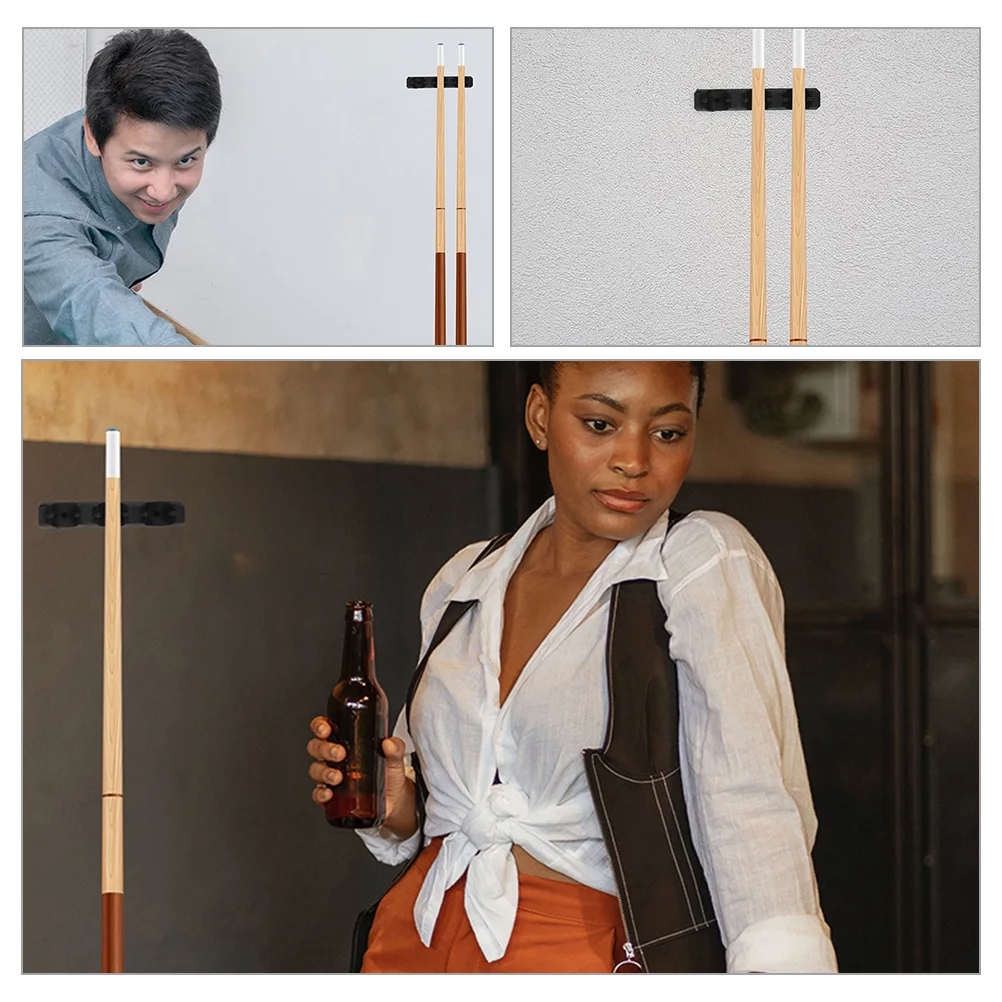 

2pcs Billiard Rack Pool Cues Holder Wall Mount Storage Display Stand Cue Rack Pool Table Accessories Plastic PP Material
