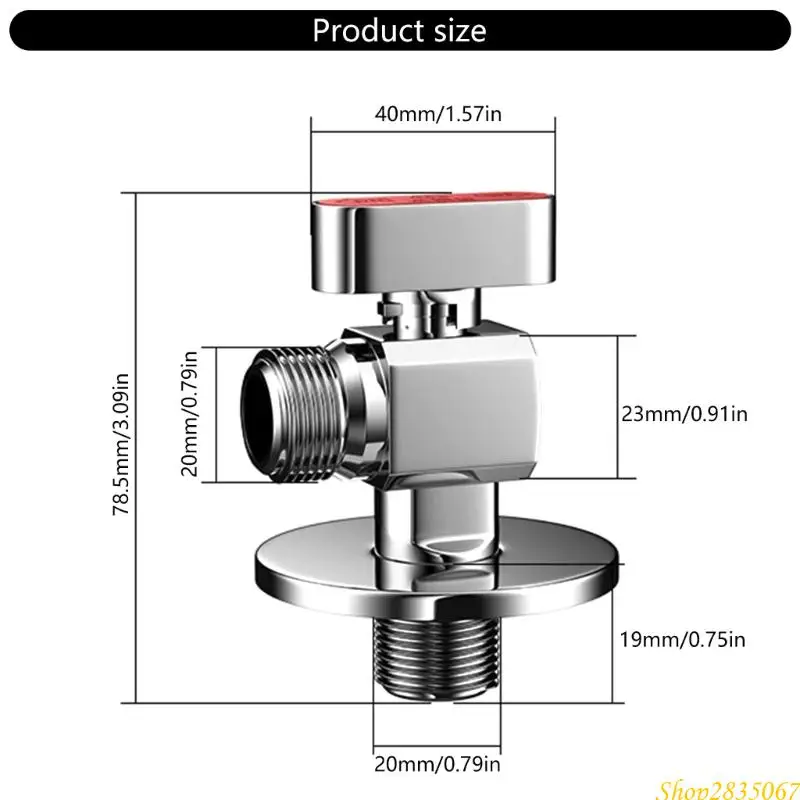 Messing -Absperrventile für Küchenbad Einlass 3/8 Adapter 831f