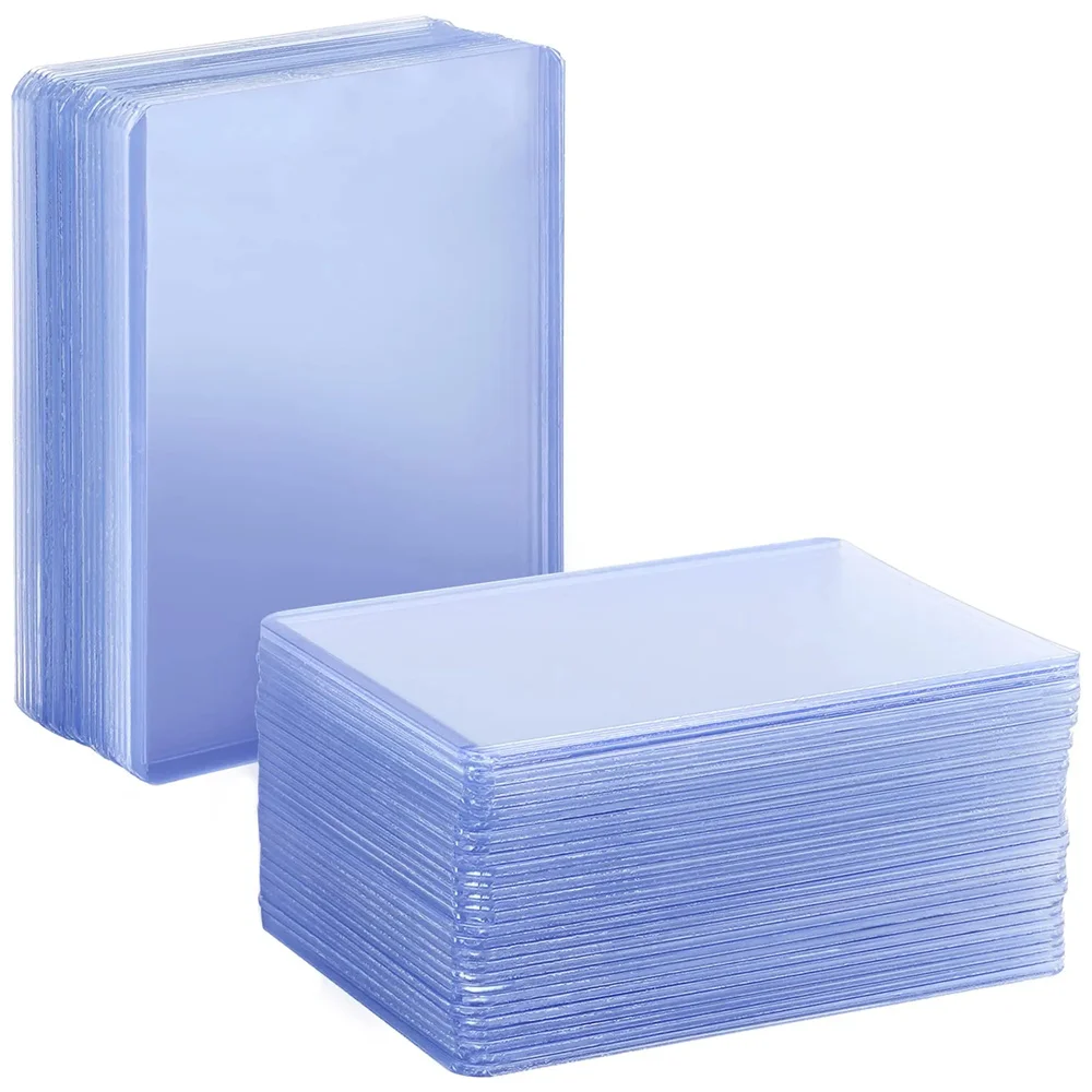 25Pcs PVC Hard Plastic Card Sleeve with Protective Film Clear Card Holder Photo Game Card Toploaders Cover ID Card Sleeve view 2