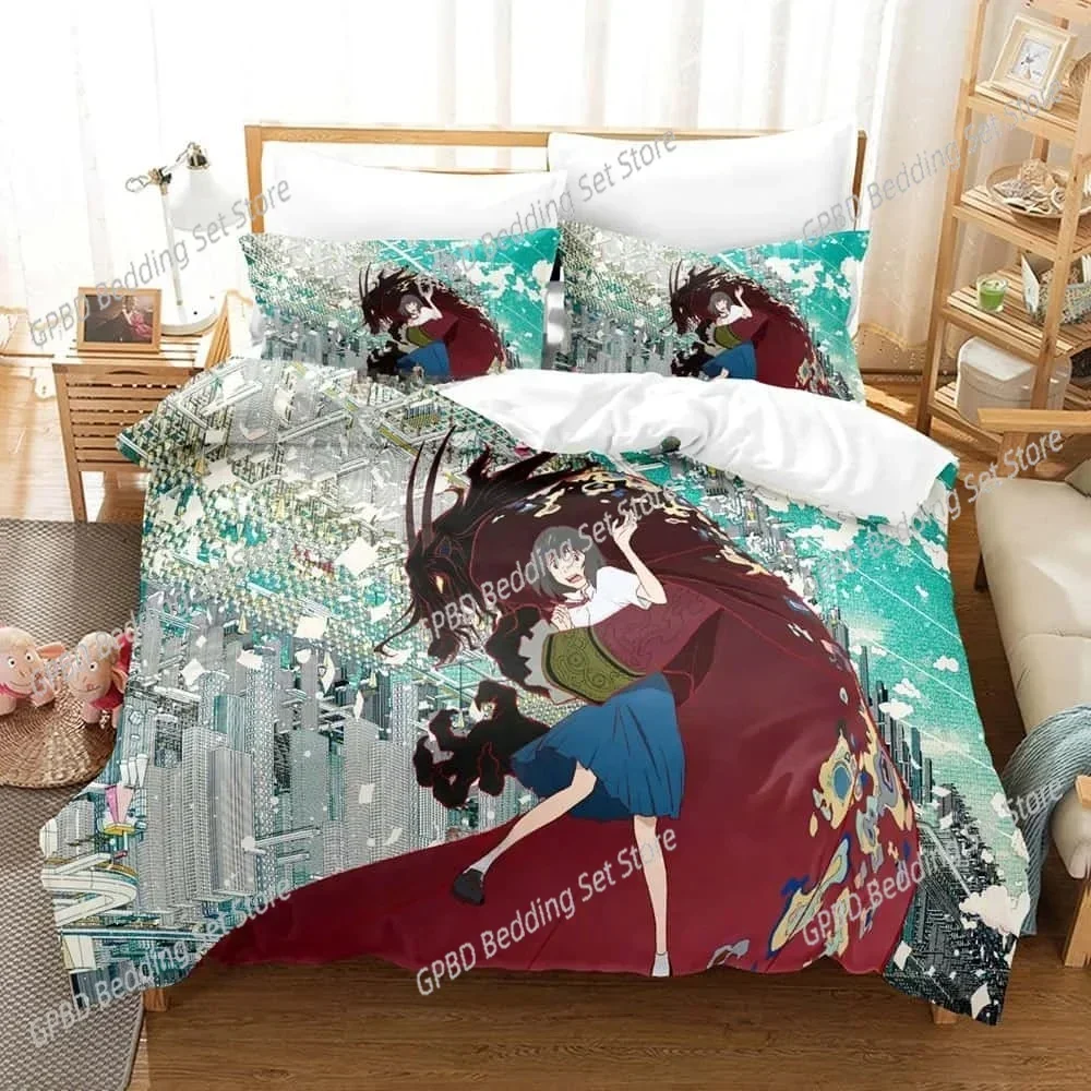 Anime Bed Sheet Set Belle Bedding Set Single Twin Double Queen King Cal King Size Bed Linen Set